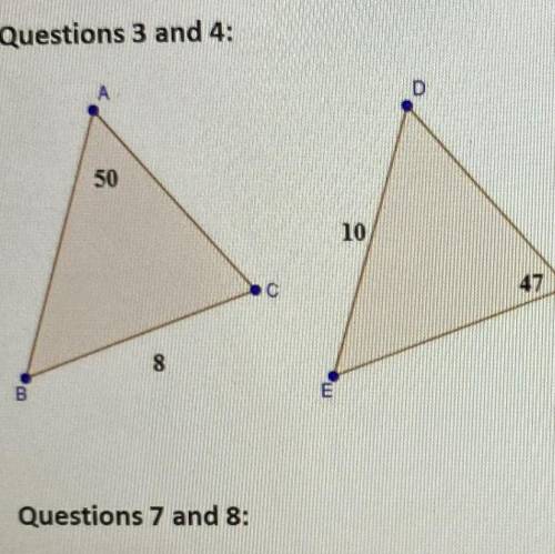 If triangle ABC and DEF are congruent, what is the measure of angle E?