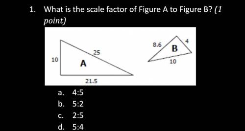 What is the scale factor of Figure A to Figure B?