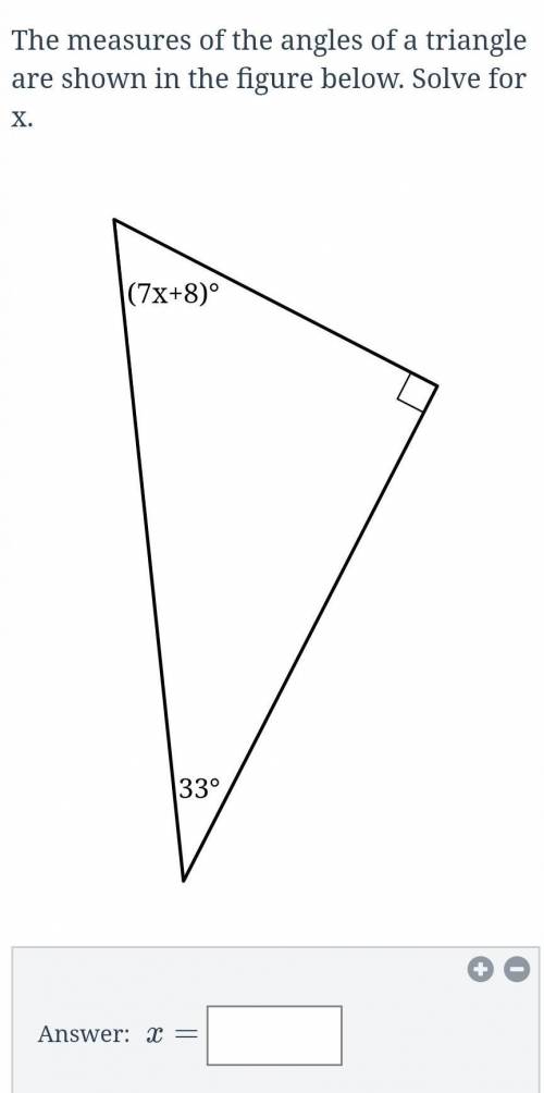 The measure of the triangle are shown below
