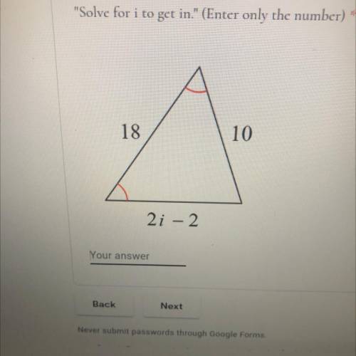 Can someone help me solve for i