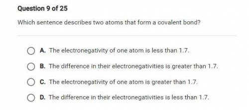 Which sentence describes two atoms that form a covalent bond?