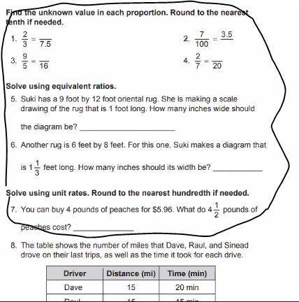 I need help with 1 - 7 Please