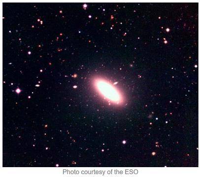 please answer Look at this image of a galaxy. Which type of galaxy is shown? A. elliptical B. irreg