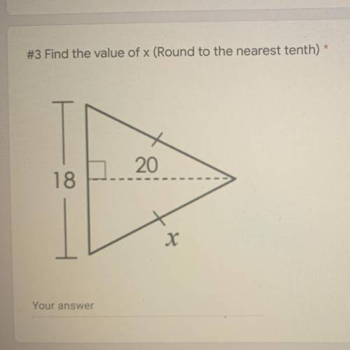 Find the value of x (Round to the nearest tenth)