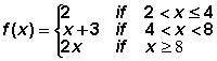 Graph the following piecewise function.