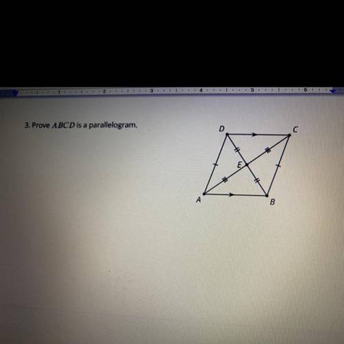 3. Prove ABCD is a parallelogram. Explain