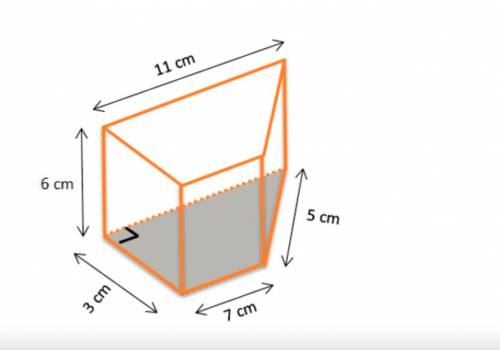 What is the surface area of the right trapezoidal prism? To receive credit, you must show the work