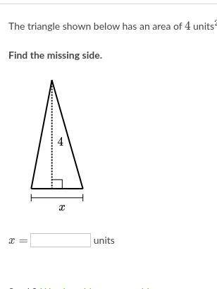 Find the missing side of the triangle.