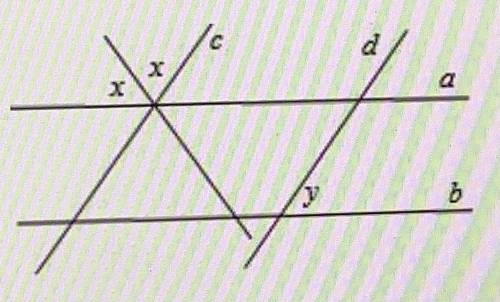 Will give the best answer brainliest

In the figure, a is parallel to b and c is parallel to d. Wh