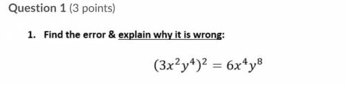 Find the error and explain wh it is wrong