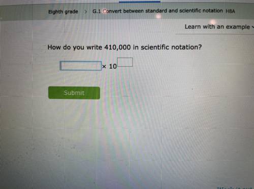 How do you write 410,000 in scientific notation?