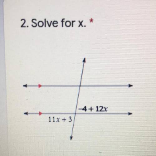 In the picture below solve for X