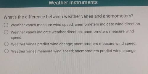 What's the difference between weather vanes and anemometers?