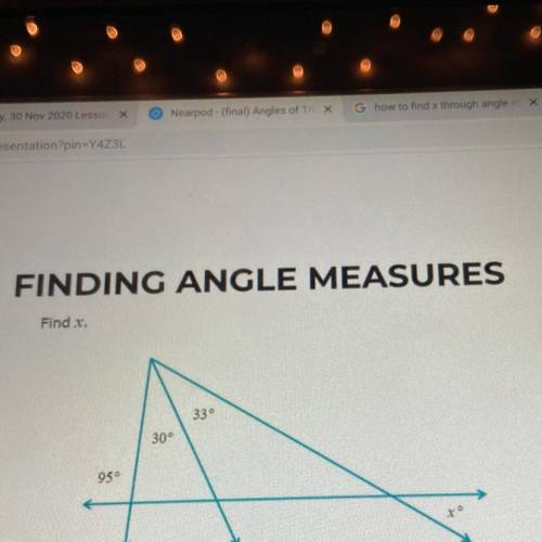 FINDING ANGLE MEASURES
Find x.