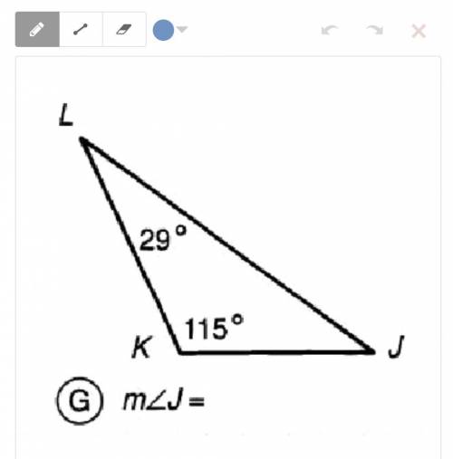 Find the measure of angle J
