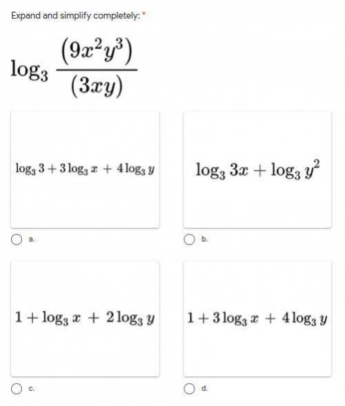 expand and simplify completely (log). PLEASEE HELP ASAP thank you so mu