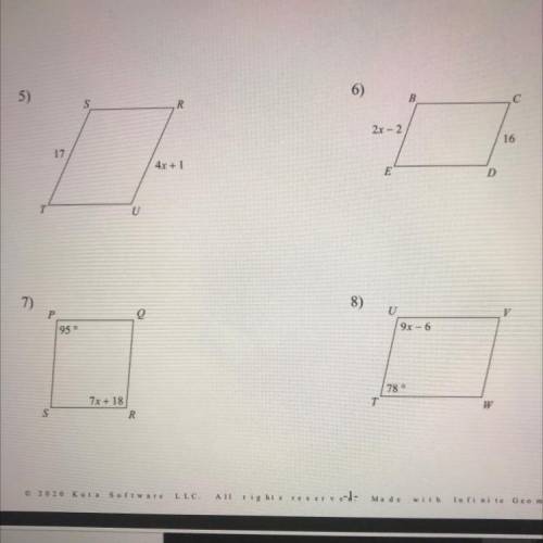 How do I find x in these equations