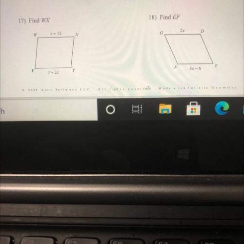 How do I find the measurement indicated in each parallelogram.