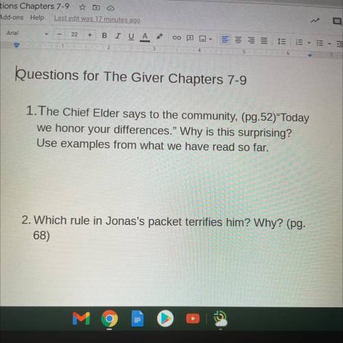 Questions for the giver chapters 7-9
I NEED HELP ASAP