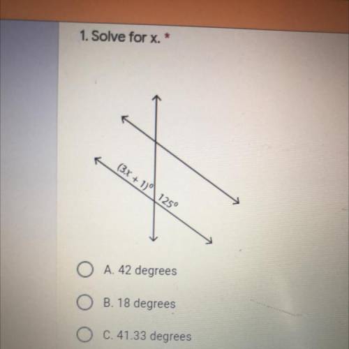 Solve for X ! 
answer quickly please