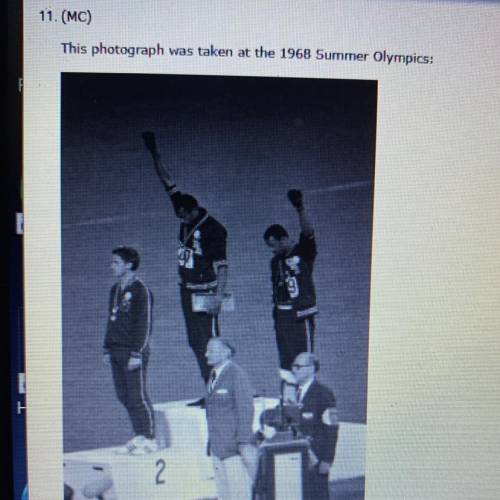 This photograph was taken at the 1968 Summer Olympics:

Which political movement is associated wit