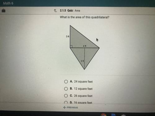 What is the area of this quadrilateral?
