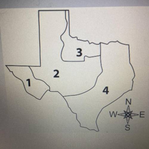 5. Most of the battles of the Texas Revolution were fought in which area of the map?

1
2.
3
4