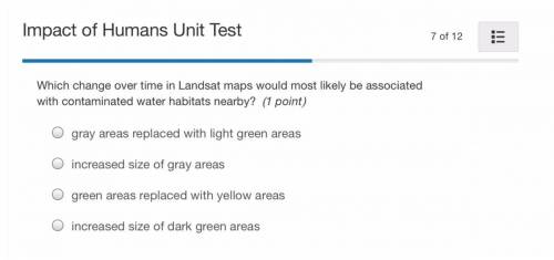 Can someone give me all the answers for the Impact of humans quick check , like every single answer