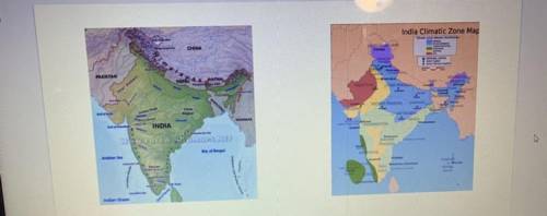 India Climatic Zone MAP

What areas do you predict to have a low population density and why? TAP P
