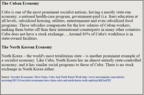 The Cuban and north Korean economies described above best portray which type of economic system?