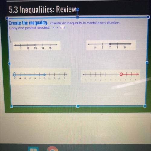 Create a inequality based on the graph! Please help! I’ll mark brainliest