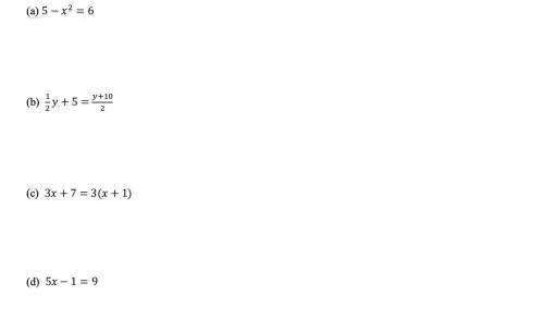 For each equation, tell whether it is always, sometimes, or never true. Explain your reasoning in w