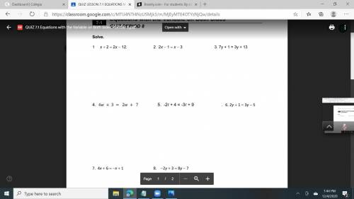 SUPER EASY HURRY HELP SOLVE ALL 8 ,show ur work too