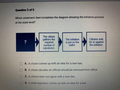 Which statement best completes the diagram showing the initiative process at state level