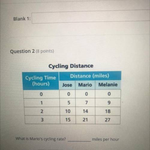 What is Mario's cycling rate?
miles per hour