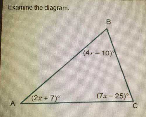 Examine the diagram. Complete the statement by typing the letter of the angle. m______= 54°