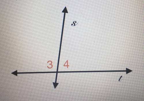 Need help ASAP!! Which is an appropriate statement about angles 3 and 4 in the diagram below?

A.)