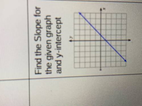 Find the slop for the given graph and y-intercept 
I got a pic to lol