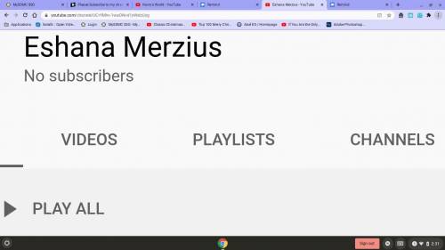 Please suub to my sisters channel bc tommrow is her birthday and shhe really wants some suporrtours