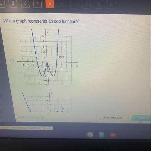 Need help with this ASAP!!!
Which graph represents an odd function?