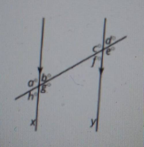 5. Lines x and y are parallel. Write an equation that represents the relationship between b and e.