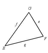 Find all solutions for the triangle with f=29 e=26 F=43° . If no solutions exist, write none. Round