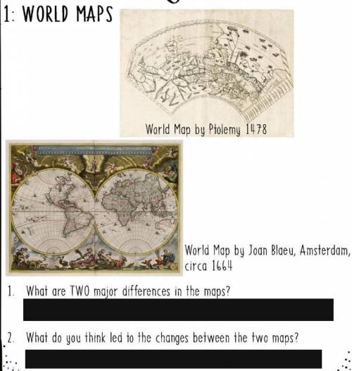What are the differences between the 2 world maps and what led to the changes?
