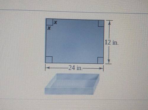 A metal worker wants to make an open box from a sheet of metal, by cutting equal squares from each