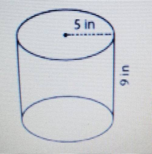 6. What is the volume of the cylinder? ( TI = 3.14).
