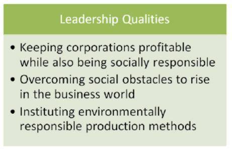 Image by e2020

Which leader exhibits the three qualities of leadership shown in the graphic organ