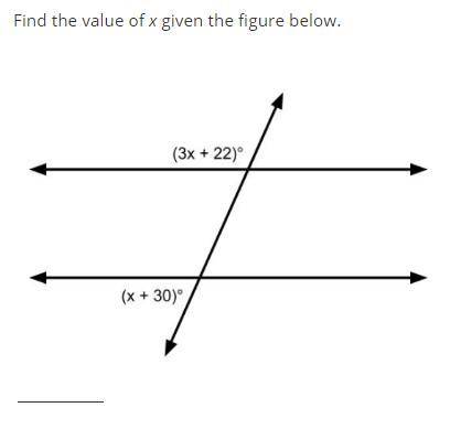 1. find the value of x given the figure bellow. round your answer to the nearest tenth.
