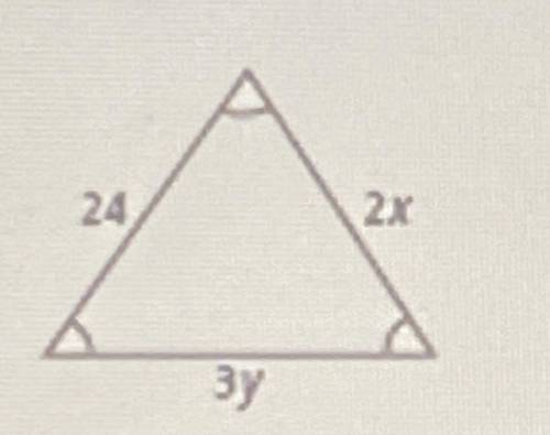 Someone please help i really need it.
Find the value of x and y.