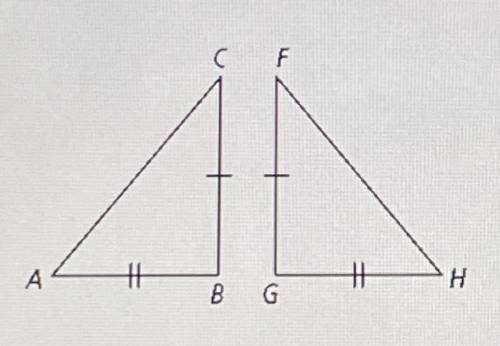 Which congruence rule is the triangle.
ex. SSS, SAS, ASA, etc