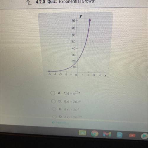 2.3 Quiz: Exponential 
Which of these functions could have the graph shown below?